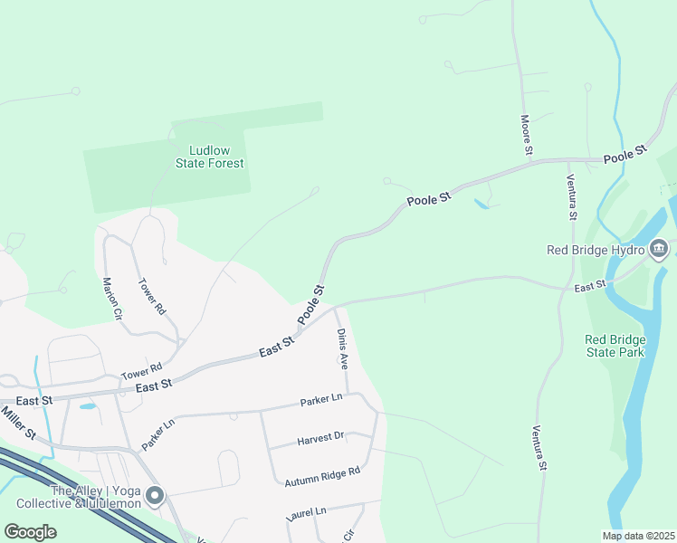 map of restaurants, bars, coffee shops, grocery stores, and more near 94-96 Poole Street in Ludlow