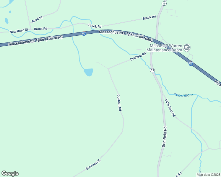 map of restaurants, bars, coffee shops, grocery stores, and more near 272 Dunham Road in Warren