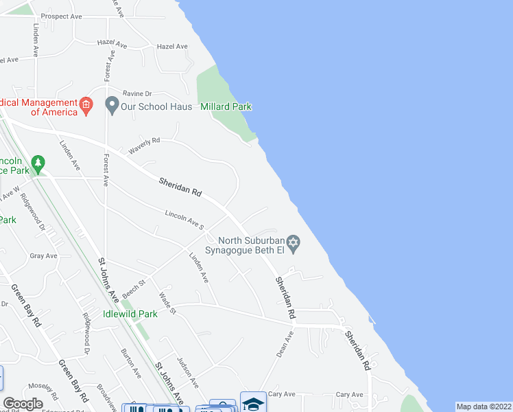 map of restaurants, bars, coffee shops, grocery stores, and more near 1371 Waverly Road in Highland Park