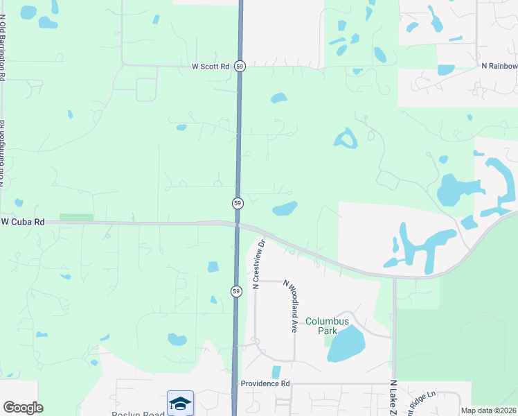 map of restaurants, bars, coffee shops, grocery stores, and more near 25696 West Chatham Road in Barrington