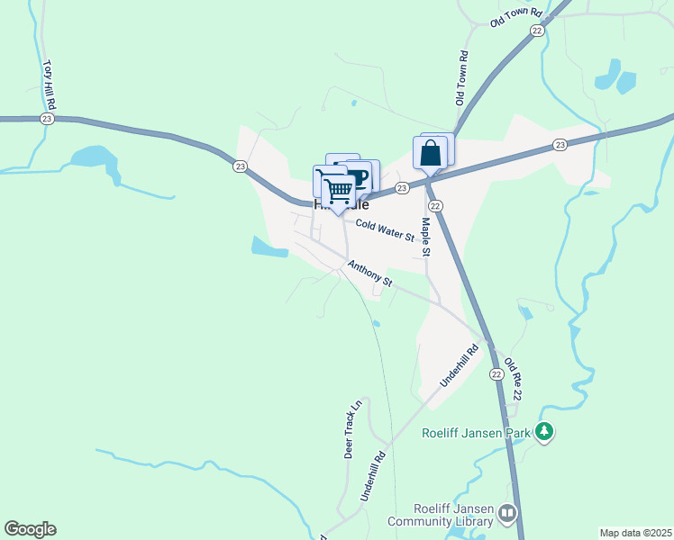map of restaurants, bars, coffee shops, grocery stores, and more near 248 Anthony Saint Exd in Hillsdale