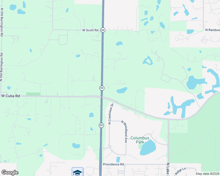 map of restaurants, bars, coffee shops, grocery stores, and more near 25696 West Chatham Road in Barrington