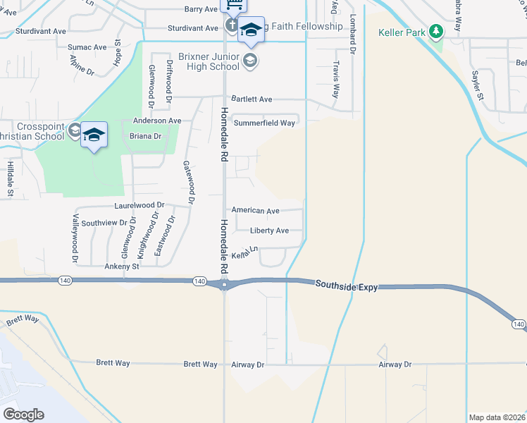 map of restaurants, bars, coffee shops, grocery stores, and more near in Klamath Falls