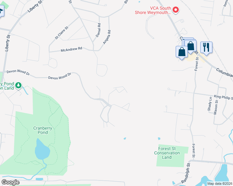 map of restaurants, bars, coffee shops, grocery stores, and more near 209 Allerton Commons Lane in Braintree