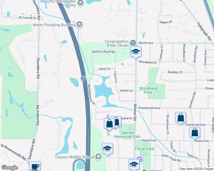 map of restaurants, bars, coffee shops, grocery stores, and more near 1775 Carol Court in Deerfield