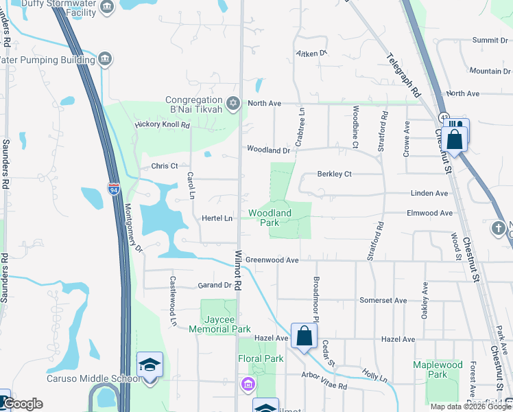 map of restaurants, bars, coffee shops, grocery stores, and more near 1331 Wilmot Road in Deerfield