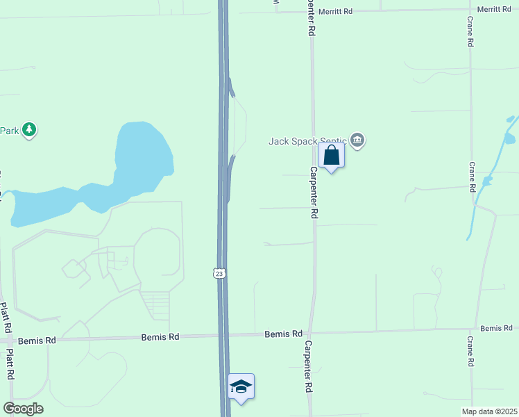 map of restaurants, bars, coffee shops, grocery stores, and more near 3801 Pat Street in Ypsilanti