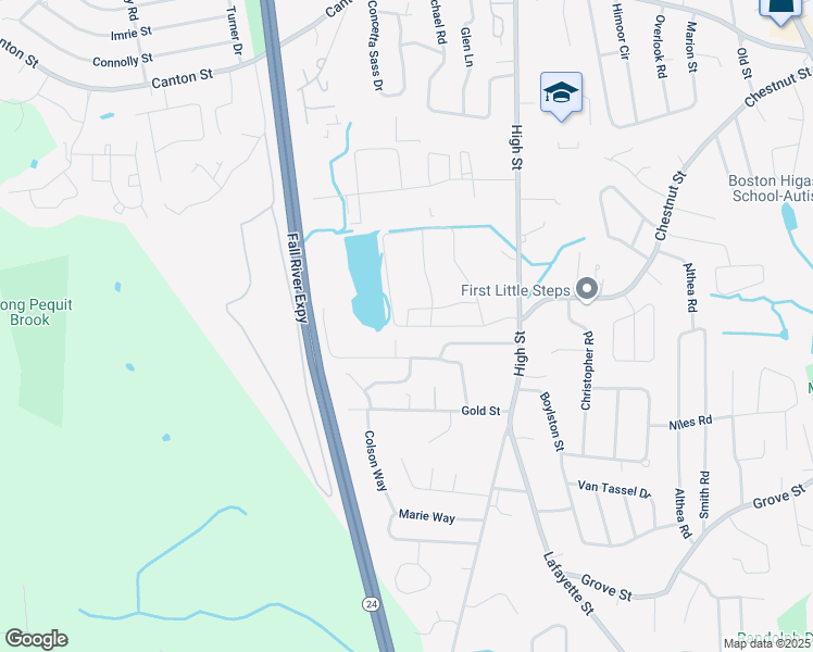 map of restaurants, bars, coffee shops, grocery stores, and more near 7 Tanasso Circle in Randolph