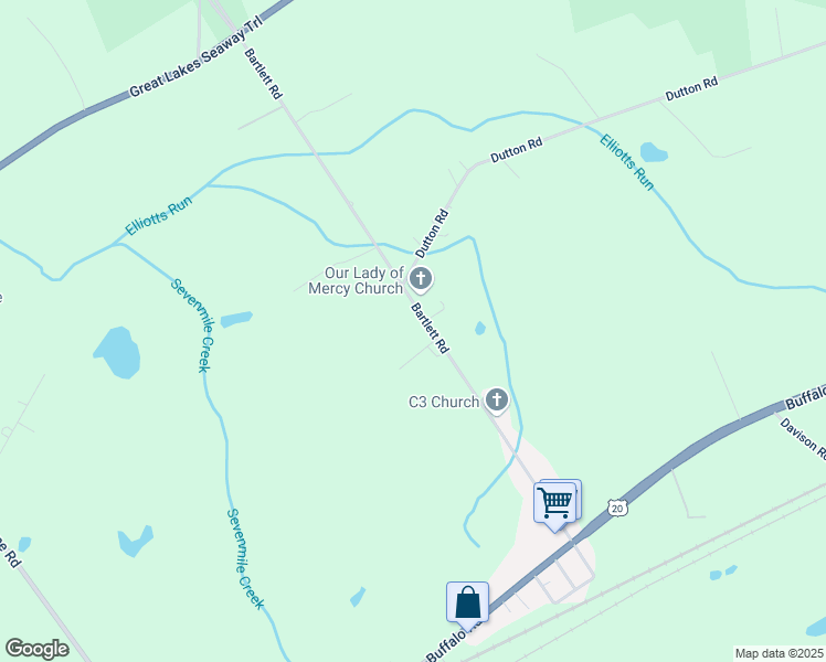 map of restaurants, bars, coffee shops, grocery stores, and more near 874 Bartlett Rd in Erie