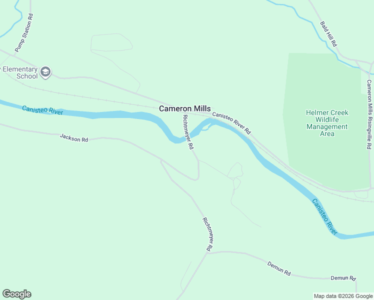 map of restaurants, bars, coffee shops, grocery stores, and more near 3645 County Road 110 in Cameron Mills