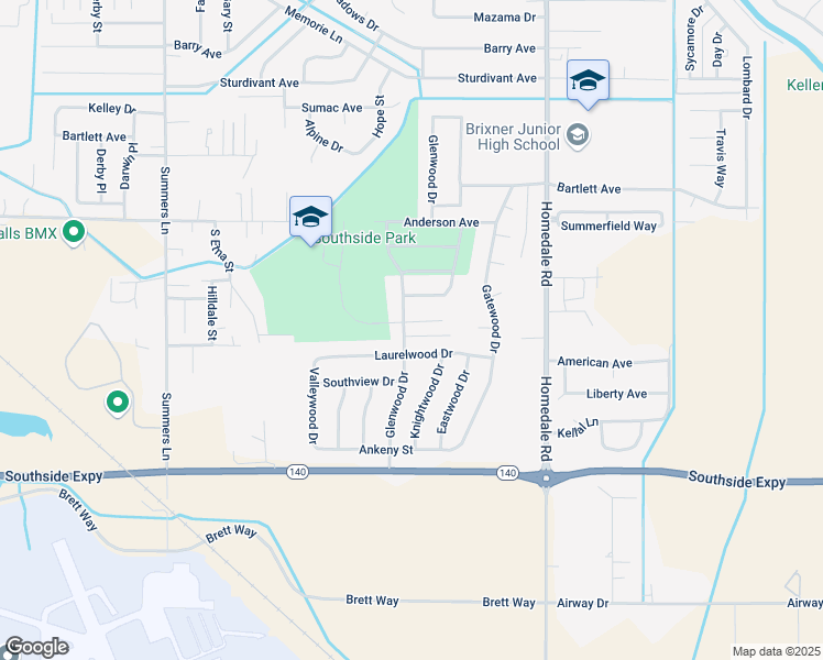 map of restaurants, bars, coffee shops, grocery stores, and more near 5103 Cambridge Court in Klamath Falls