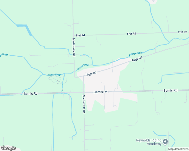 map of restaurants, bars, coffee shops, grocery stores, and more near 43091 Riggs Road in Wayne County