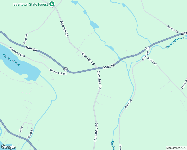 map of restaurants, bars, coffee shops, grocery stores, and more near 190 Main Road in Great Barrington