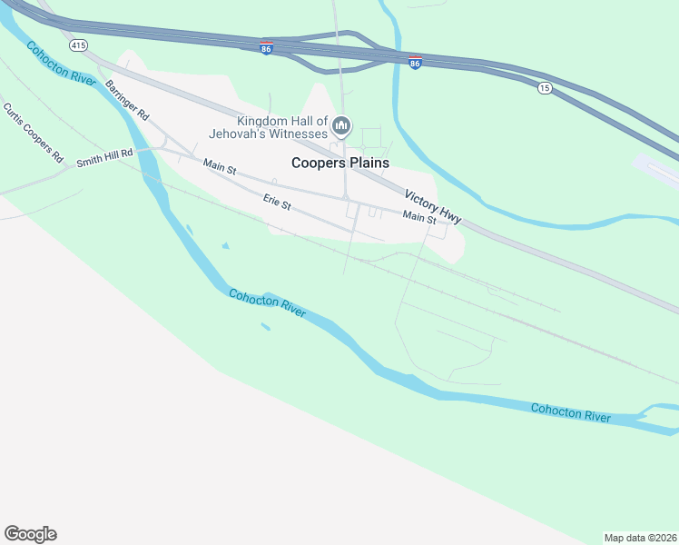map of restaurants, bars, coffee shops, grocery stores, and more near 68 Race Street in Painted Post