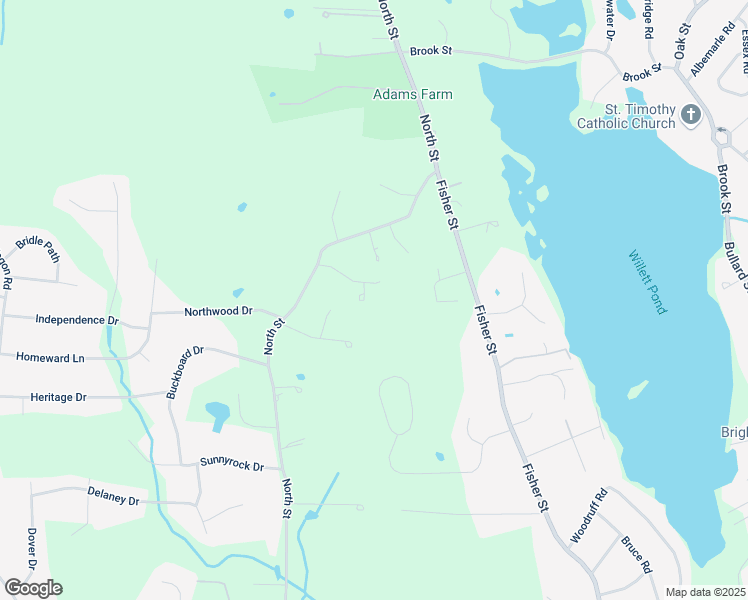 map of restaurants, bars, coffee shops, grocery stores, and more near 4 Andrew Way in Walpole