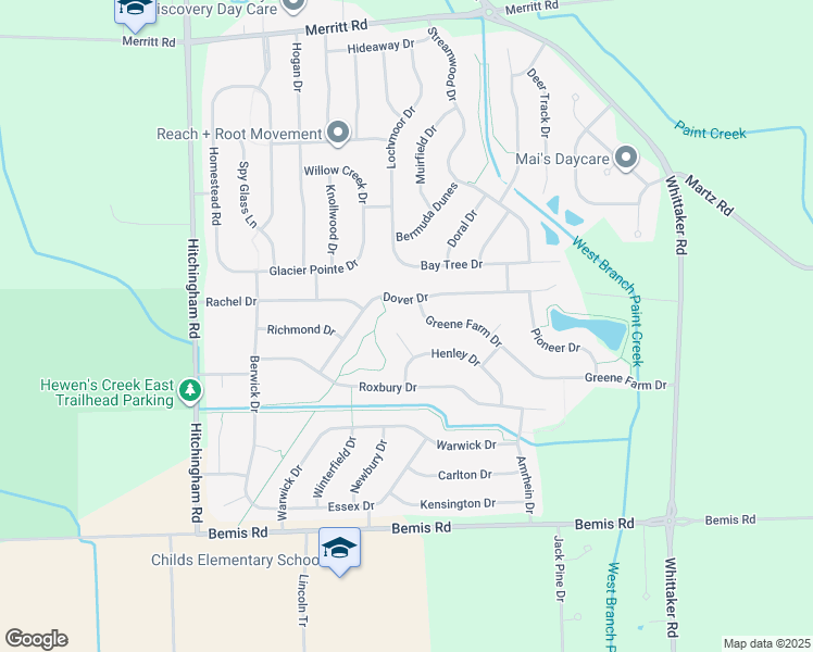 map of restaurants, bars, coffee shops, grocery stores, and more near 7638 Kenton Court in Ypsilanti