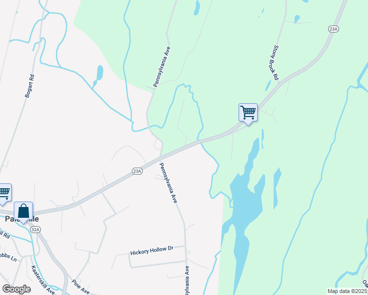 map of restaurants, bars, coffee shops, grocery stores, and more near 1 Warren Court in Palenville