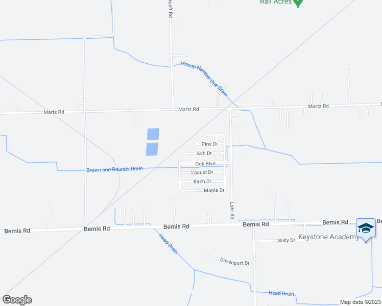 map of restaurants, bars, coffee shops, grocery stores, and more near 32 Ash Drive in Belleville