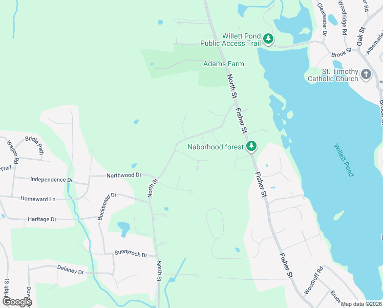 map of restaurants, bars, coffee shops, grocery stores, and more near 810 North Street in Walpole