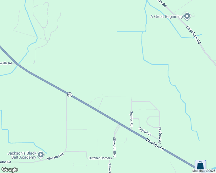 map of restaurants, bars, coffee shops, grocery stores, and more near 6380 Brooklyn Road in Jackson