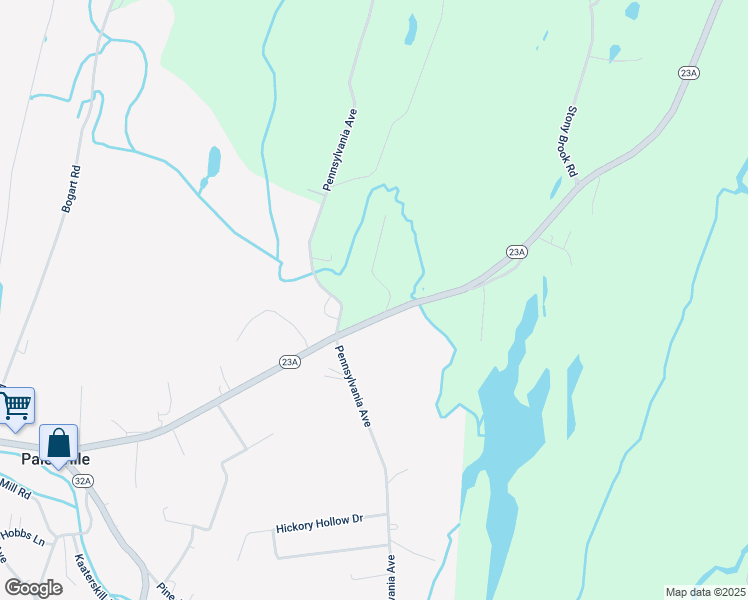 map of restaurants, bars, coffee shops, grocery stores, and more near 1-99 Warren Court in Palenville