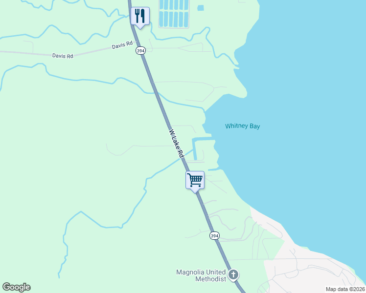 map of restaurants, bars, coffee shops, grocery stores, and more near 4146 West Lake Road in Mayville