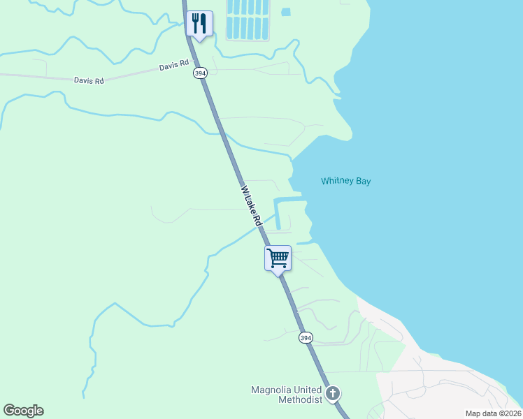 map of restaurants, bars, coffee shops, grocery stores, and more near 4146 West Lake Road in Mayville