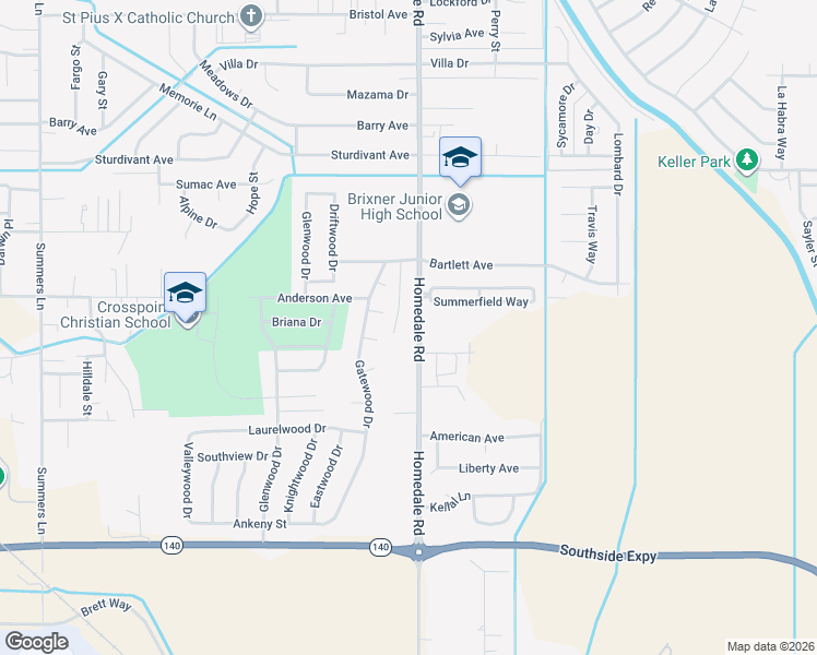 map of restaurants, bars, coffee shops, grocery stores, and more near 5110 Homedale Road in Klamath Falls