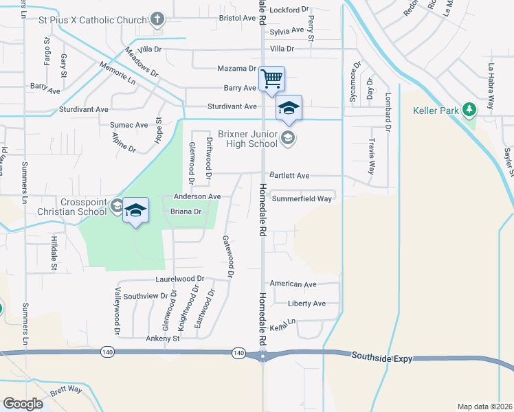 map of restaurants, bars, coffee shops, grocery stores, and more near 5110 Homedale Road in Klamath Falls