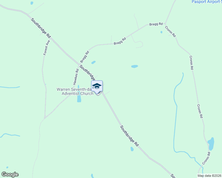 map of restaurants, bars, coffee shops, grocery stores, and more near 1591 Southbridge Road in West Brookfield