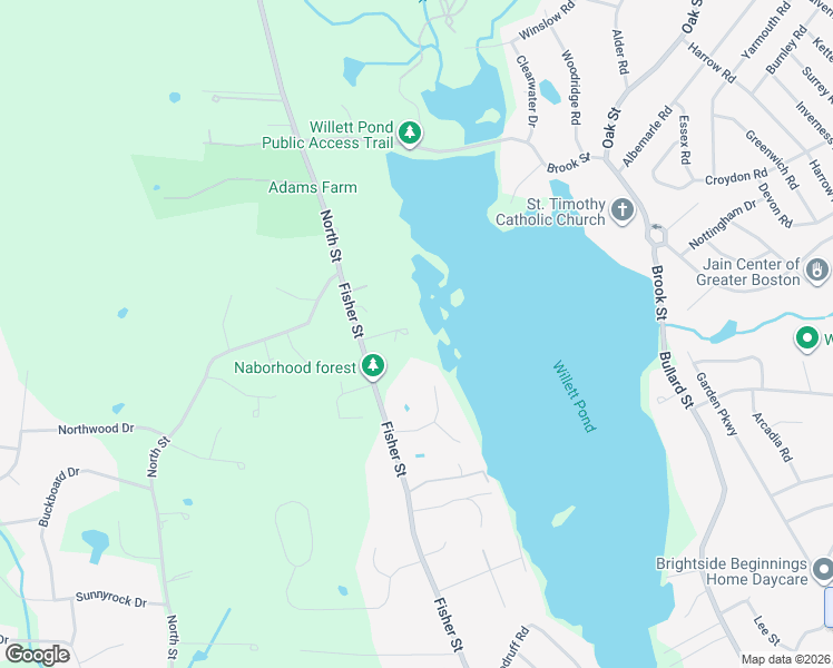 map of restaurants, bars, coffee shops, grocery stores, and more near 550 Fisher Street in Walpole