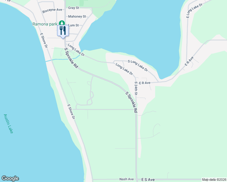 map of restaurants, bars, coffee shops, grocery stores, and more near 9306-9476 South Sprinkle Road in Portage