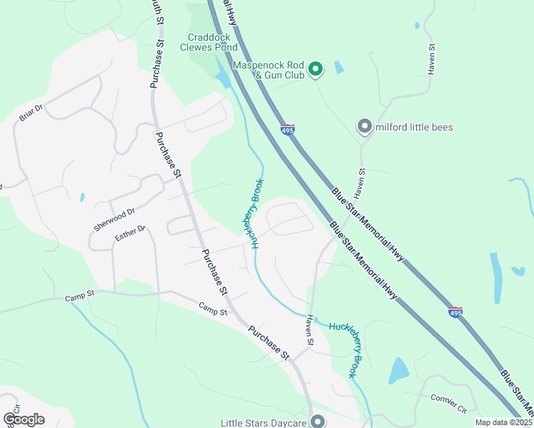 map of restaurants, bars, coffee shops, grocery stores, and more near 7 Bradford Road in Milford