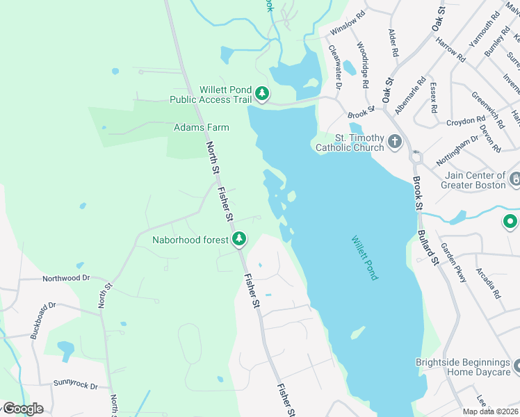map of restaurants, bars, coffee shops, grocery stores, and more near 550 Fisher Street in Walpole