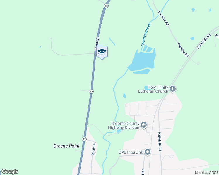 map of restaurants, bars, coffee shops, grocery stores, and more near 13901 South Ih 35 in Binghamton