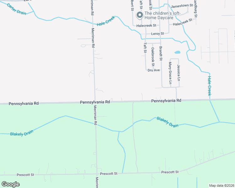 map of restaurants, bars, coffee shops, grocery stores, and more near 30912 Pennsylvania Road in Romulus