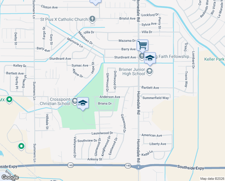 map of restaurants, bars, coffee shops, grocery stores, and more near 4880 Driftwood Drive in Klamath Falls