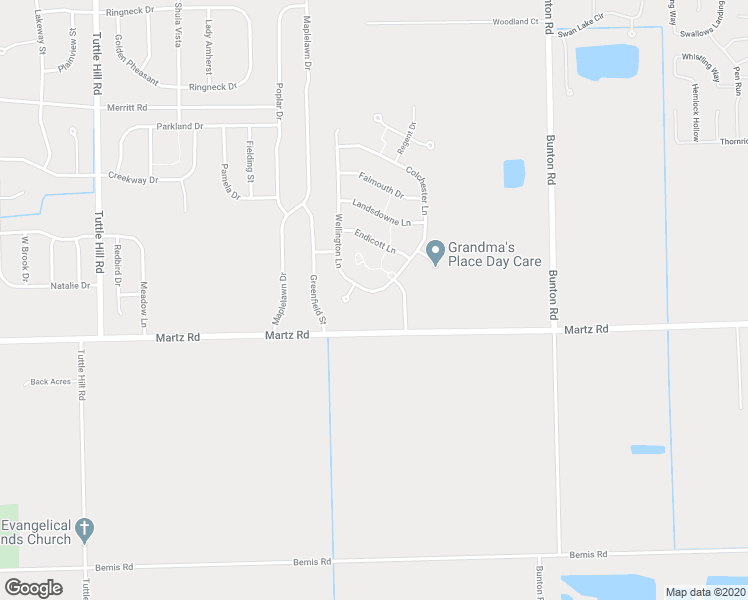 map of restaurants, bars, coffee shops, grocery stores, and more near 7378 Wellington Lane in Ypsilanti