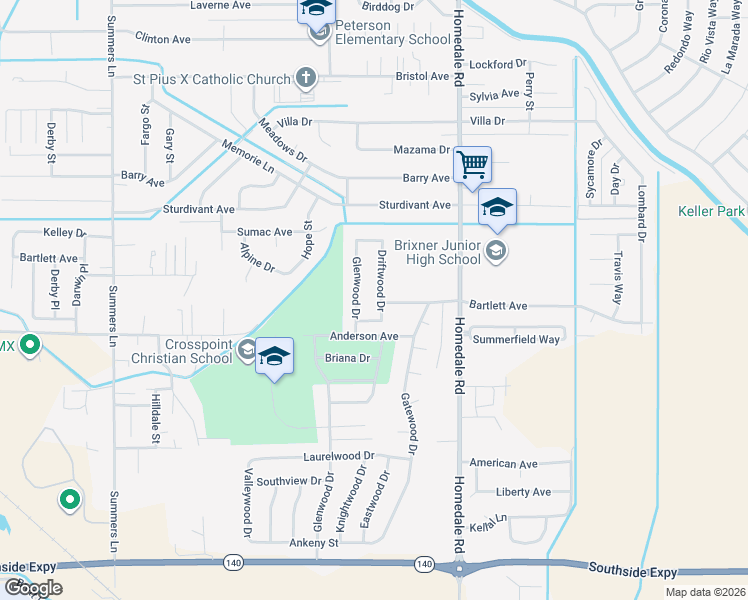map of restaurants, bars, coffee shops, grocery stores, and more near 4880 Driftwood Drive in Klamath Falls