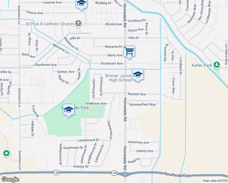 map of restaurants, bars, coffee shops, grocery stores, and more near 4900 Gatewood Drive in Klamath Falls