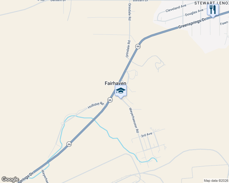 map of restaurants, bars, coffee shops, grocery stores, and more near in Klamath County