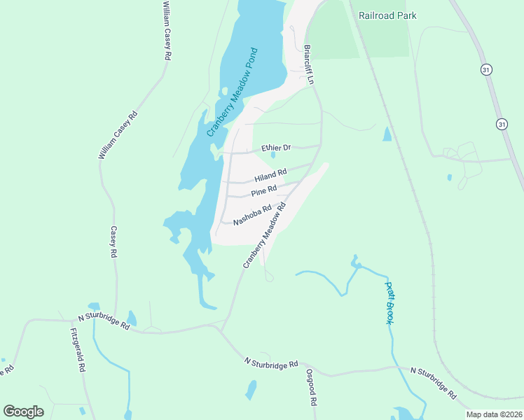 map of restaurants, bars, coffee shops, grocery stores, and more near 37 Nashoba Road in Charlton