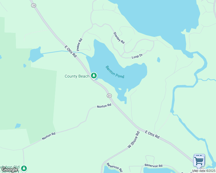 map of restaurants, bars, coffee shops, grocery stores, and more near East Otis Road in Otis