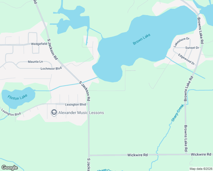 map of restaurants, bars, coffee shops, grocery stores, and more near 5150 Merriman Road in Jackson