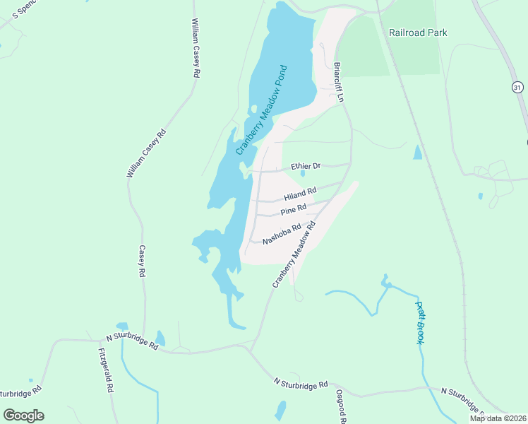 map of restaurants, bars, coffee shops, grocery stores, and more near 74 Pine Road in Charlton