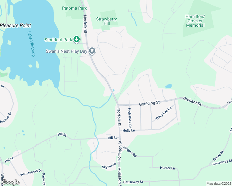 map of restaurants, bars, coffee shops, grocery stores, and more near 634 Norfolk Street in Holliston