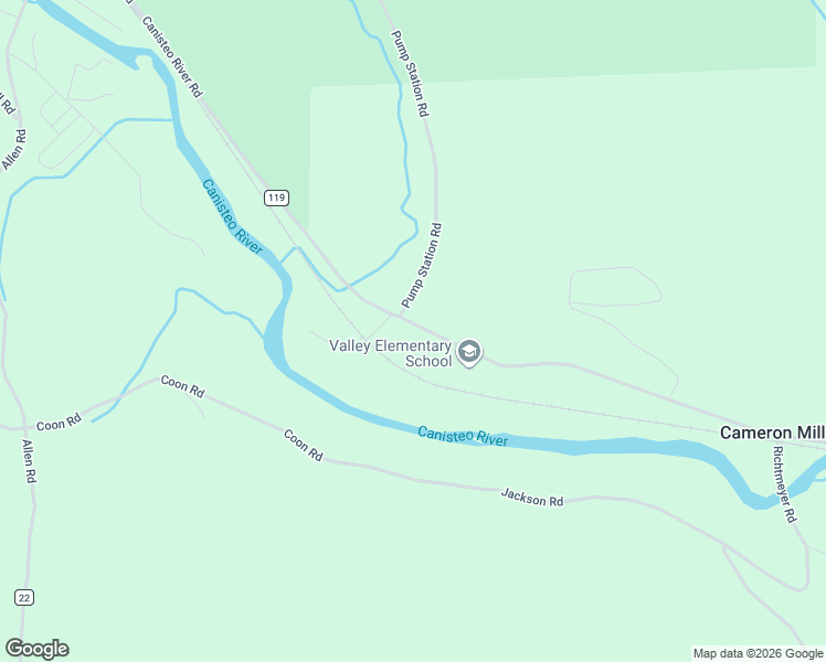 map of restaurants, bars, coffee shops, grocery stores, and more near 6756 County Road 119 in Cameron Mills