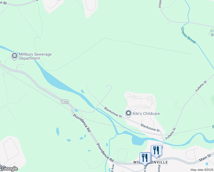 map of restaurants, bars, coffee shops, grocery stores, and more near 13 Chase Road in Sutton