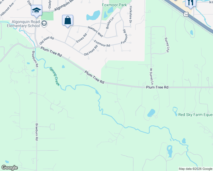 map of restaurants, bars, coffee shops, grocery stores, and more near 1001 Plum Tree Road in Barrington