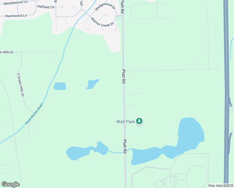 map of restaurants, bars, coffee shops, grocery stores, and more near 7200 Platt Road in Ypsilanti